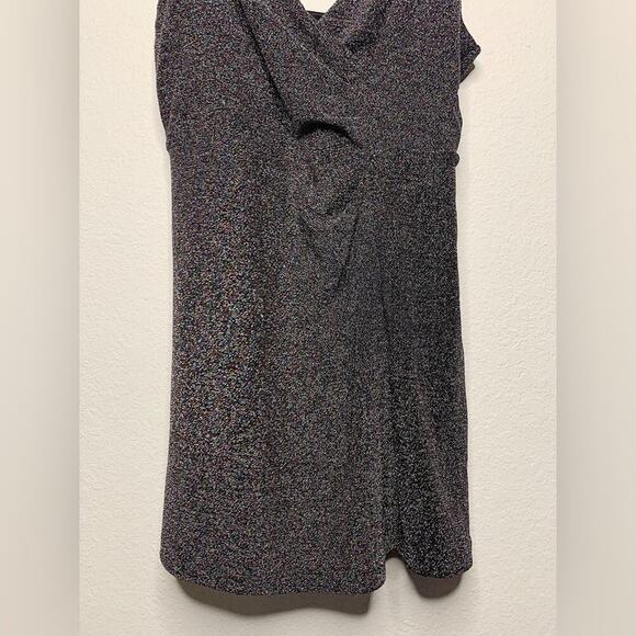NWT Express Metallic Glitter Adjustable Strap Mini Dress Sz Large Petite $79.90 - Picture 3 of 8